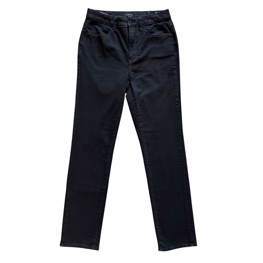 Talbots Jeans Womens 6 Black‎ Sculpt Straight Leg Classic Stretch High rise